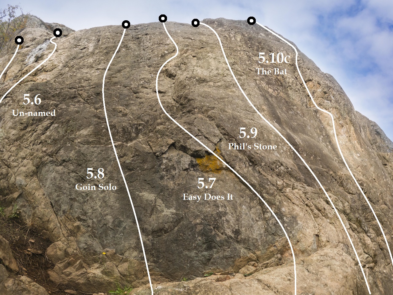 Main Wall - Courtesy of Allen Agopsowicz Photographer (Vancouver Island South Climbers' Guide)